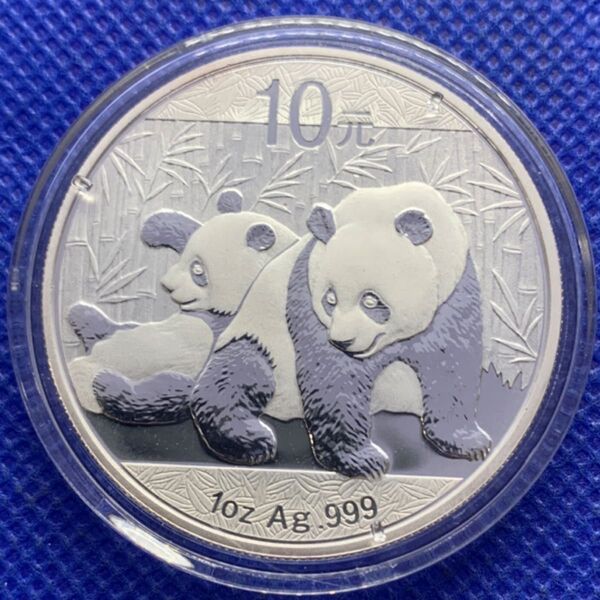 2010年中国パンダ銀貨1オンス(31.1g) Ag999本物