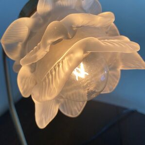 薔薇のランプ フロストガラス ヴィンテージ ローズシェード