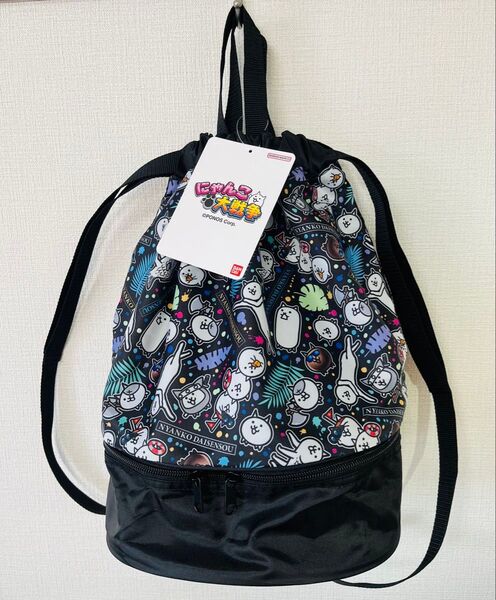 【新品】にゃんこ大戦争 プールバッグ 2wayボンサック 2層式 スイミング