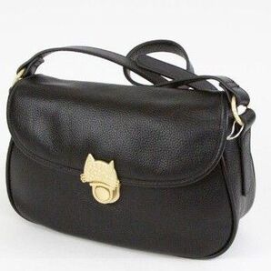 tsumori chisato carry カリヤネコ レザーショルダーバッグ黒