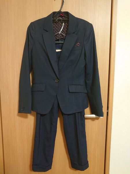 Perfect Suit チェックジャケット&スカート&パンツ9号 p.s.fa セットアップ スーツ