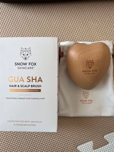 【新品未使用】スノーフォックス プレミアム FOX カッサ ウッド ミニハート ヘアブラシ