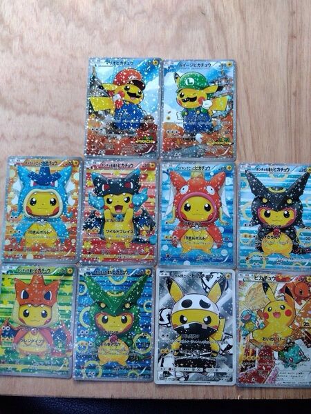 説明必読 スリーブ10枚 カードは見本 ACG ポケモン マリオピカチュウ ルイージピカチュウ ポンチョを着たピカチュウB