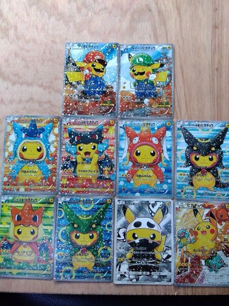 説明必読 スリーブ10枚 カードは見本 ACG ポケモン マリオピカチュウ ルイージピカチュウ ポンチョを着たピカチュウB