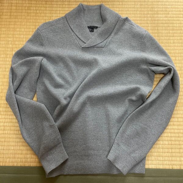 theory ニットセーター ショールカラー プルオーバー ウール グレー L