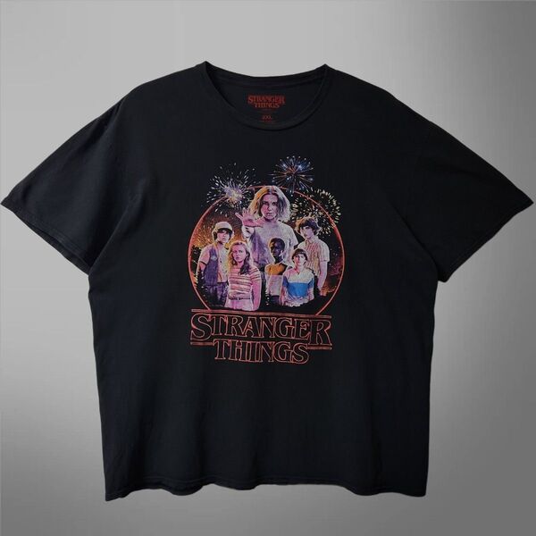 STRANGER THINGS ストレンジャーシングス Tシャツ ムービーt 黒 半袖 2XL