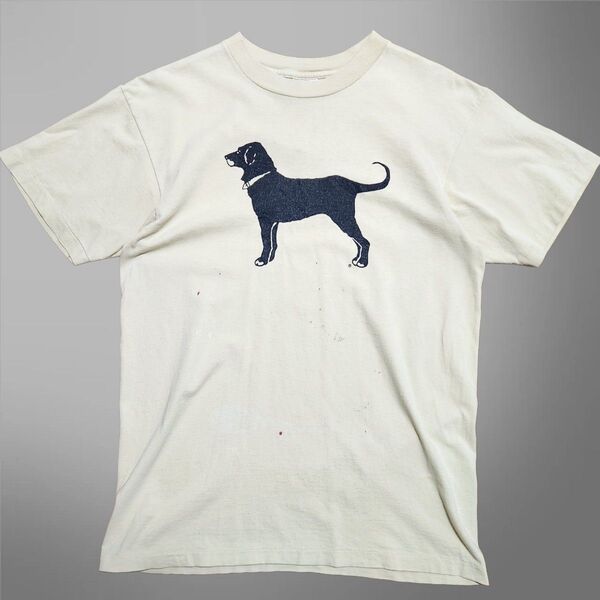 90s THE Black Dog Tシャツ カーキ USA製 半袖 アニマルプリント L