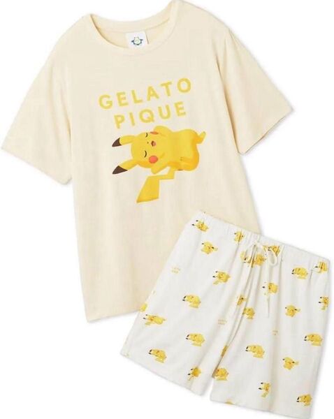 ジェラートピケ ポケモンスリープ 接触冷感プリントTシャツ&ショートパンツセット