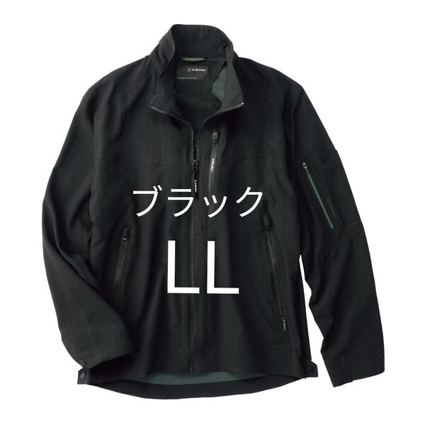 LL 【ブラック】エックスシェルター 暑熱ジャケット 黒 ワークマン 熱中症対策 フーディー ポンチョ お探しの方にも メンズ