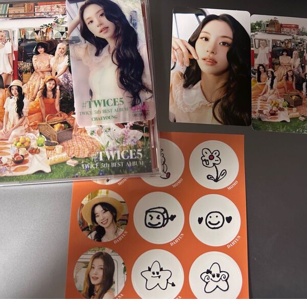 初回通常版 TWICE #TWICE5 アルバム トレカ チェヨン・オール HMV特典付属