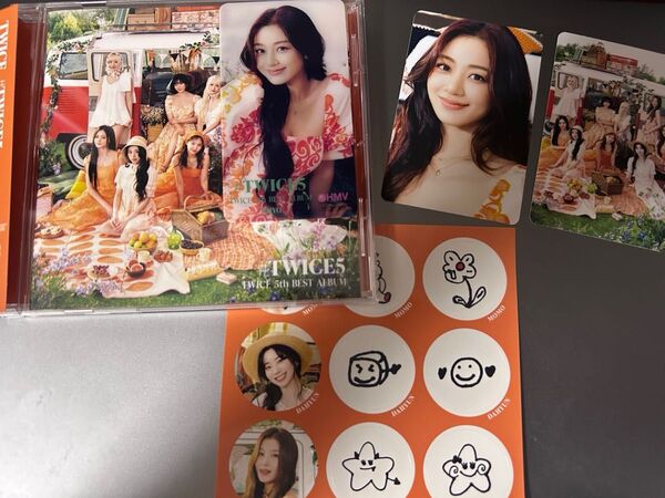初回通常版 #TWICE5 ジヒョ・オールトレカ HMV特典 ステッカー付属