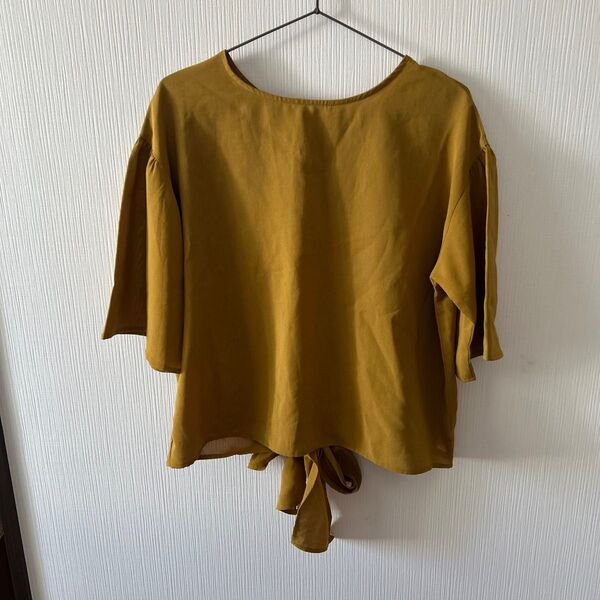 2wayカットソー ブラウス リボン フレア袖 ブラウス
