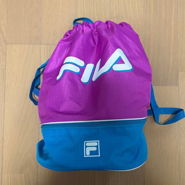 FILA プールバッグ 女の子 男の子 ナップサック 2ルーム 巾着