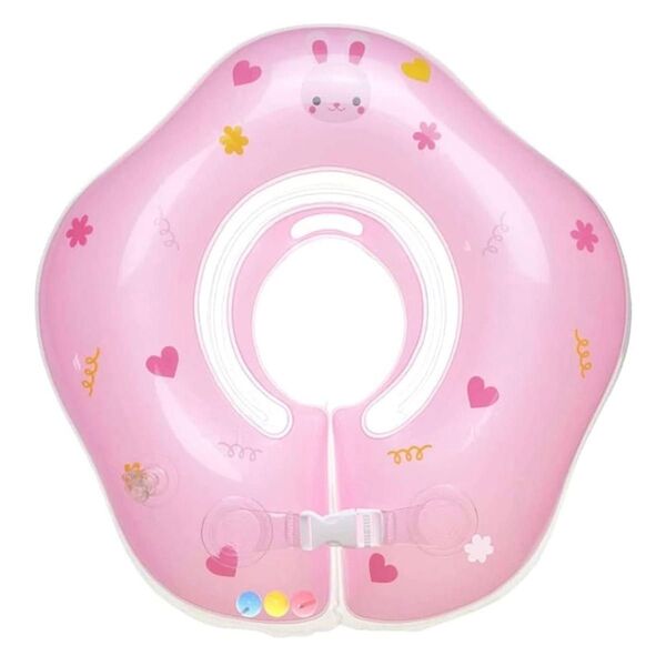 ベビー用浮き輪 うさぎ ピンク ハートデザイン Lサイズ お風呂 水遊び