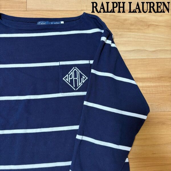POLO RALPHLAUREN ボーダー 長袖 カットソー Tシャツ XS ポロラルフローレン