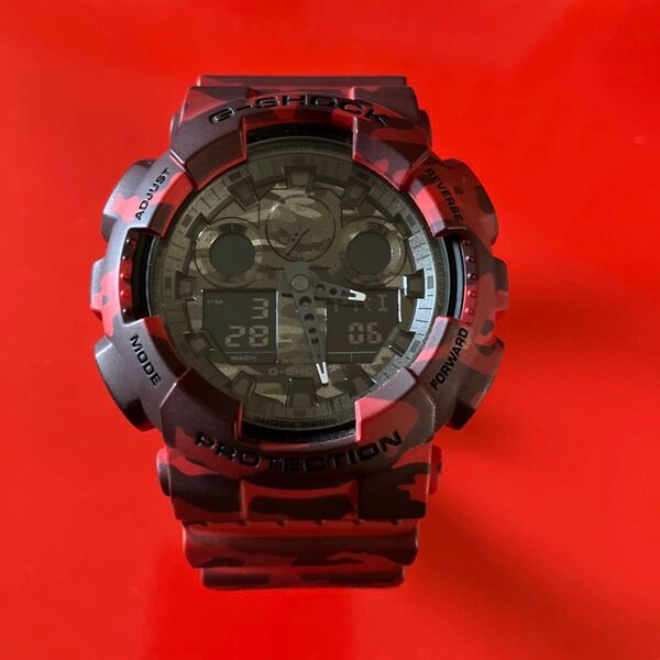 G-SHOCK 腕時計 レッド カモフラージュ