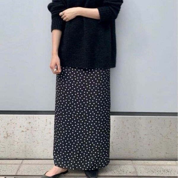 Plage プラージュ ドットストレートスカート 38