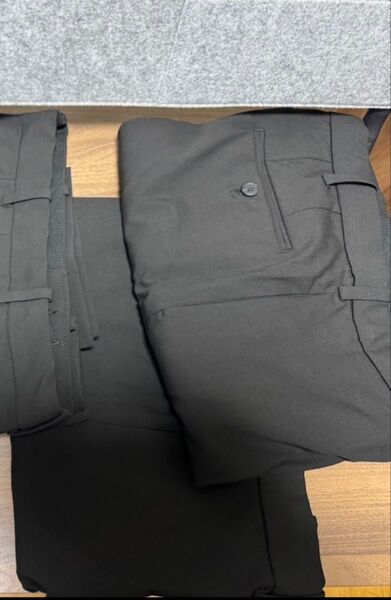 ② ユニクロ メンズ Mサイズ EZYアンクルパンツ ウールライク 2WAYストレッチ 丈標準64.5~70.5cm M