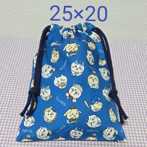 No.79 巾着袋(大)25×20 ドジャース