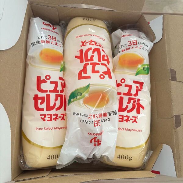 味の素 ぴ ピュアセレクトマヨネーズ 400g 3本