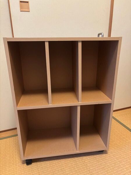 無印良品 パルプボードボックス・キャスター付/ページュ(タテヨコ仕様)取説付