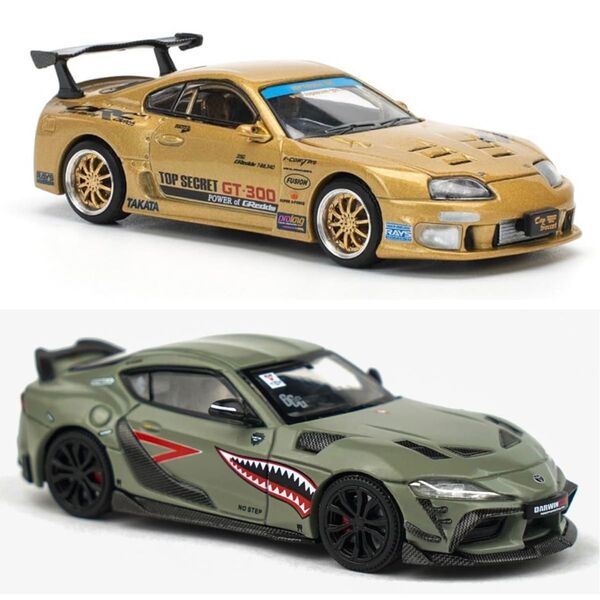 POP RACE ポップレース 1/64 トヨタ スープラ トップシークレット トヨタ スープラ 2台 未開封