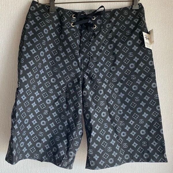 90s old stussy モノグラム ハーフパンツ USA製 ショートパンツ 総柄 LV
