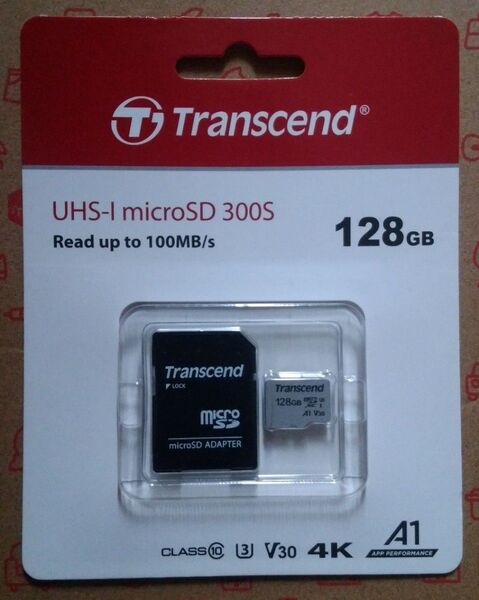 Transcend TS128GUSD300S-A microSDXC 128GB Class10 UHS-I U3 V30 A1