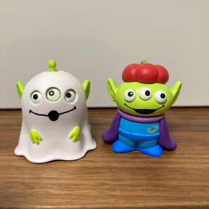 ガチャガチャ ディズニー ピクサー エイリアン おばけごっこフィギュア しろおばけ、赤ランタン