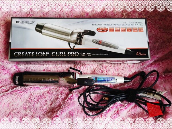 CREATE ION クレイツ C73315 ヘアアイロン イオンカールプロ 45mm コテ (1~2回使用品)