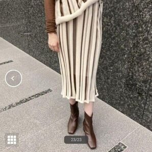 コムサイズム【セットアップ対応】 ストライプ柄 スカートのみMサイズD