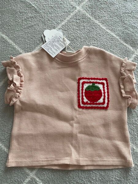 フタフタ いちご ワッフル トップス 半袖 Tシャツ バースデイ