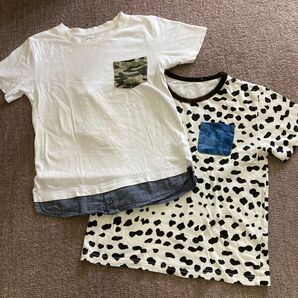 130 半袖Tシャツ 2枚 まとめ売り 男の子 夏物