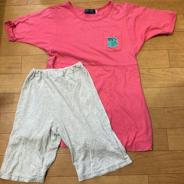 120 綿100% 半袖チュニック ハーフパンツ 上下2枚セット まとめ売り