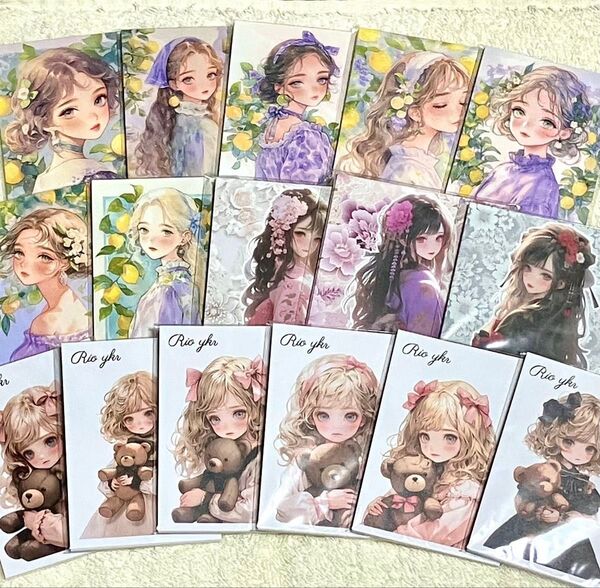 素材メモ 45枚 コラージュ素材 女の子素材 おすそ分け コラージュシート コラージュペーパー