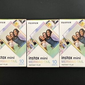 【新品3個セット】FUJIFILMi nstax mini チェキフィルムMERMAID TAIL マーメイドテイル×3