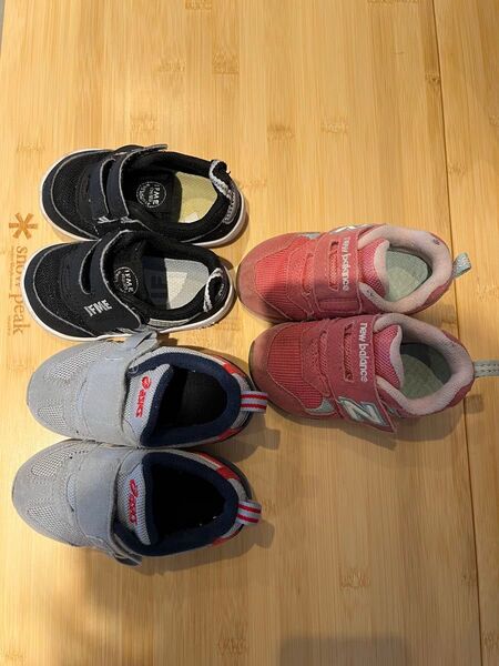 子供靴3足まとめ売り ニューバランス アシックス イフミー