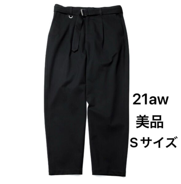 価格29700円【美品】WIDE BELTED BAGGY TUCK TAPERED PANTS