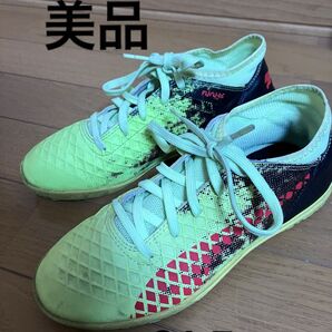 【美品】プーマフューチャー 18.4TTジュニア(イエローメレッド)