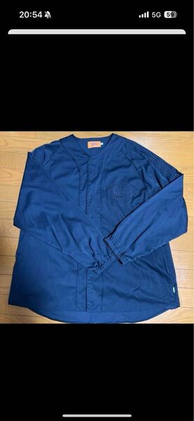 keboz ケボズ 人気 ベースボールシャツ 長袖 刺繍ロゴ ポケット付き 黒