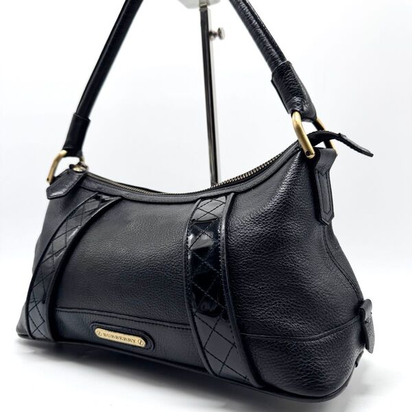【極美品】Burberry バーバリー ハンドバッグ ワンショルダー アクセサリーポーチ ロゴプレート ノバチェック
