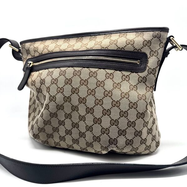 【近年モデル・美品】GUCCI グッチ ショルダーバッグ GG キャンバス レザー 大容量