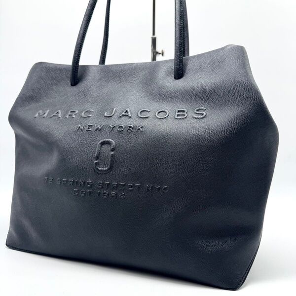 【極美品】MARC JACOBS マークジェイコブス ショッパー トートバッグ エンボスロゴ 肩掛け レザー A4可能