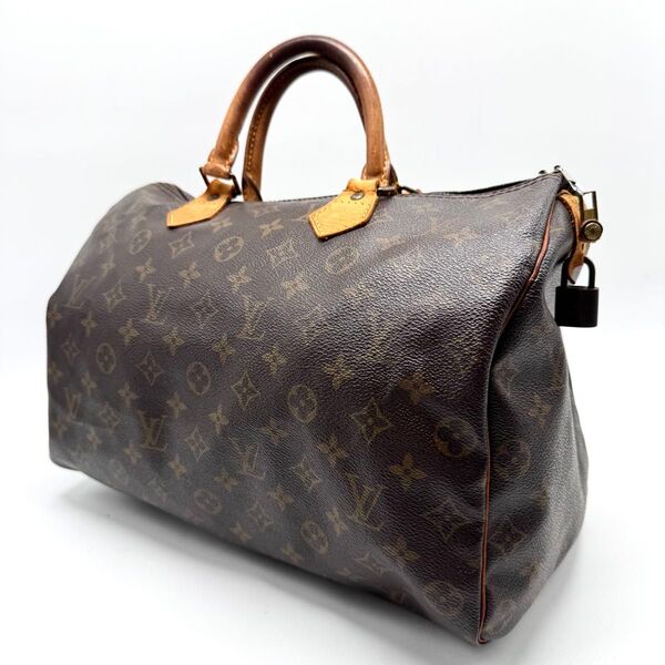 louis vuitton ルイヴィトン モノグラム レザー スピーディ35 ミニボストンバッグ ハンドバッグ 南京錠付き