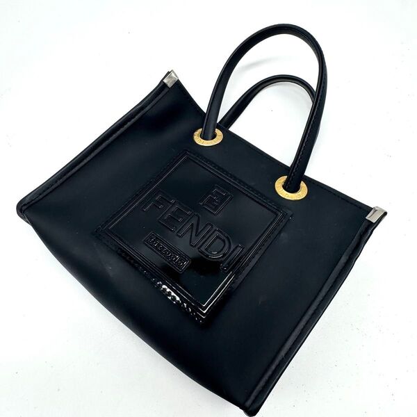 【美品】FENDI フェンディ Fazzuolo ハンドバッグ ミニトート FF 黒