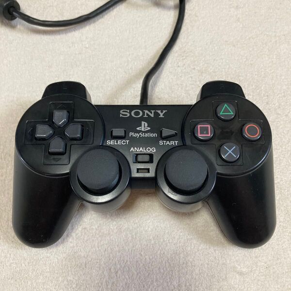 SONY純正PS2アナログコントローラー デュアルショック2 ミッドナイトブラックA