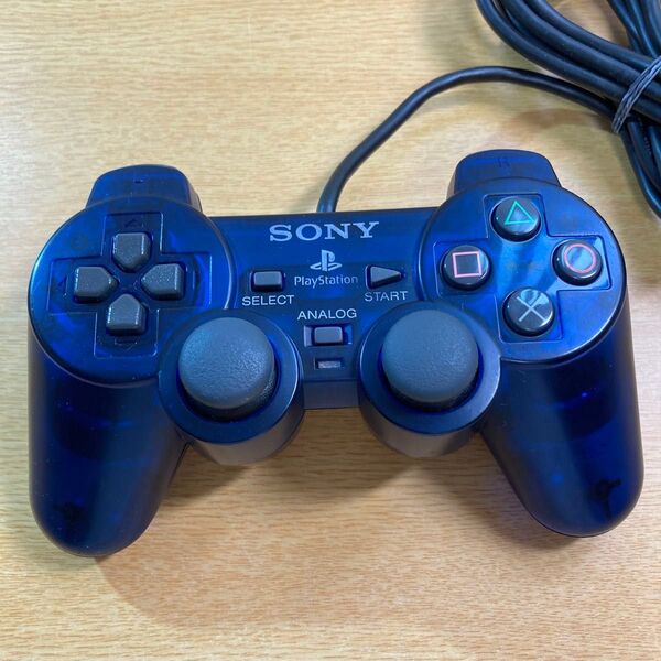 SONY純正PS2アナログコントローラー デュアルショック2 ミッドナイトブルーA