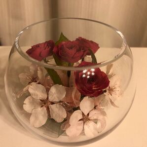 桜と薔薇のプリザーブドフラワー