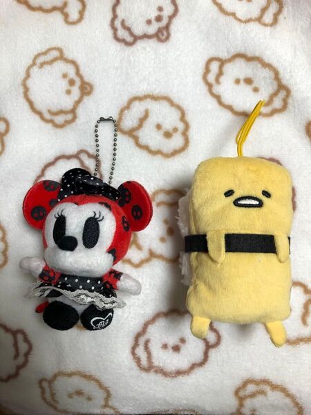 ミニーマウスとぐでたま ぬいぐるみマスコット 2個セット