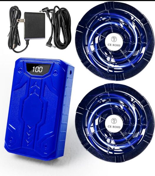 40V/30000mAh ファン バッテリー セット空調作業服 大容量バッテリー 空調ファン 90mm服穴径 猛暑対策 熱中症対策